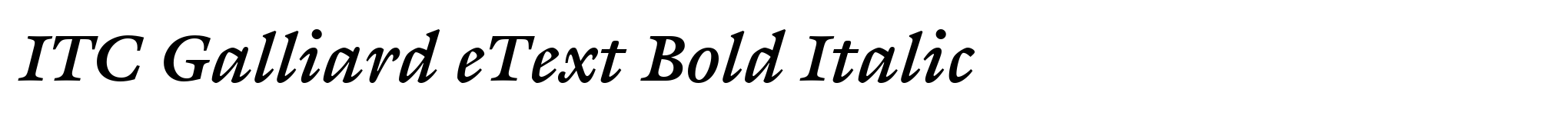 ITC Galliard eText Bold Italic image